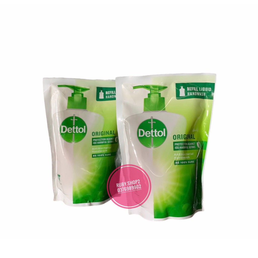 Nước rửa tay diệt khuẩn 99,9% vi khuẩn Dettol - Túi 225g