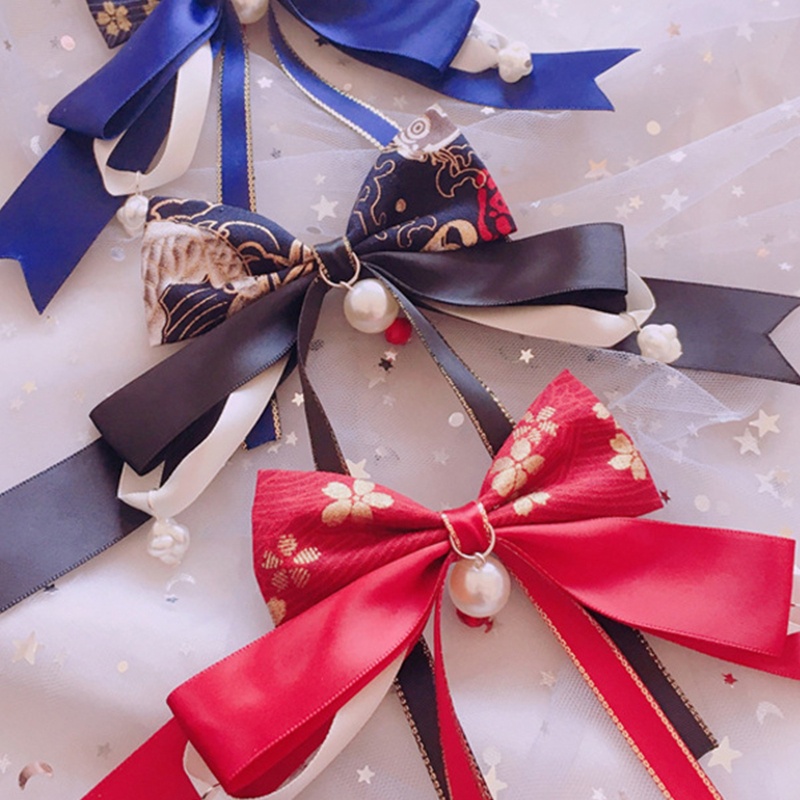 Kẹp Tóc Đuôi Ngựa Hình Nơ Lớn In Họa Tiết Thời Trang Cho Nữ Giá Đỡ