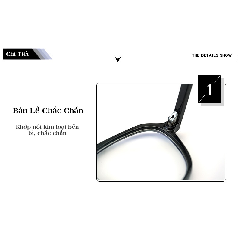 Kính Không Độ Chống Ánh Sáng Xanh Bảo Vệ Mắt Dùng Máy Tính Kavi KV050 - Gọng Kính Lục Giác Tròn Trẻ Trung