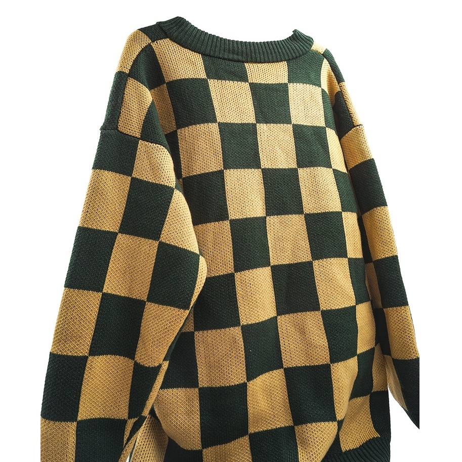 Áo Khoác Len Unisex GREEN CHECKERED CARDIGAN HADES Brand Chính Hãng | BigBuy360 - bigbuy360.vn