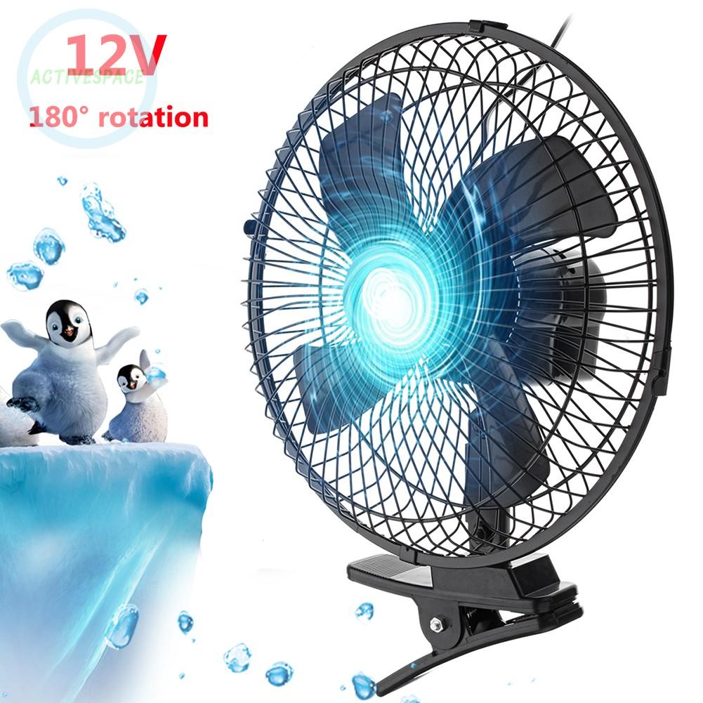 Quạt Xoay 180 Độ 10 Inch 12 / 24v Gắn Xe Hơi / Tàu Thuyền