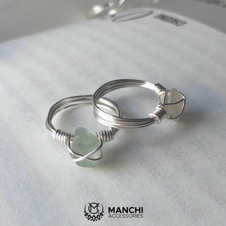 Nhẫn đá Fluorite handmade