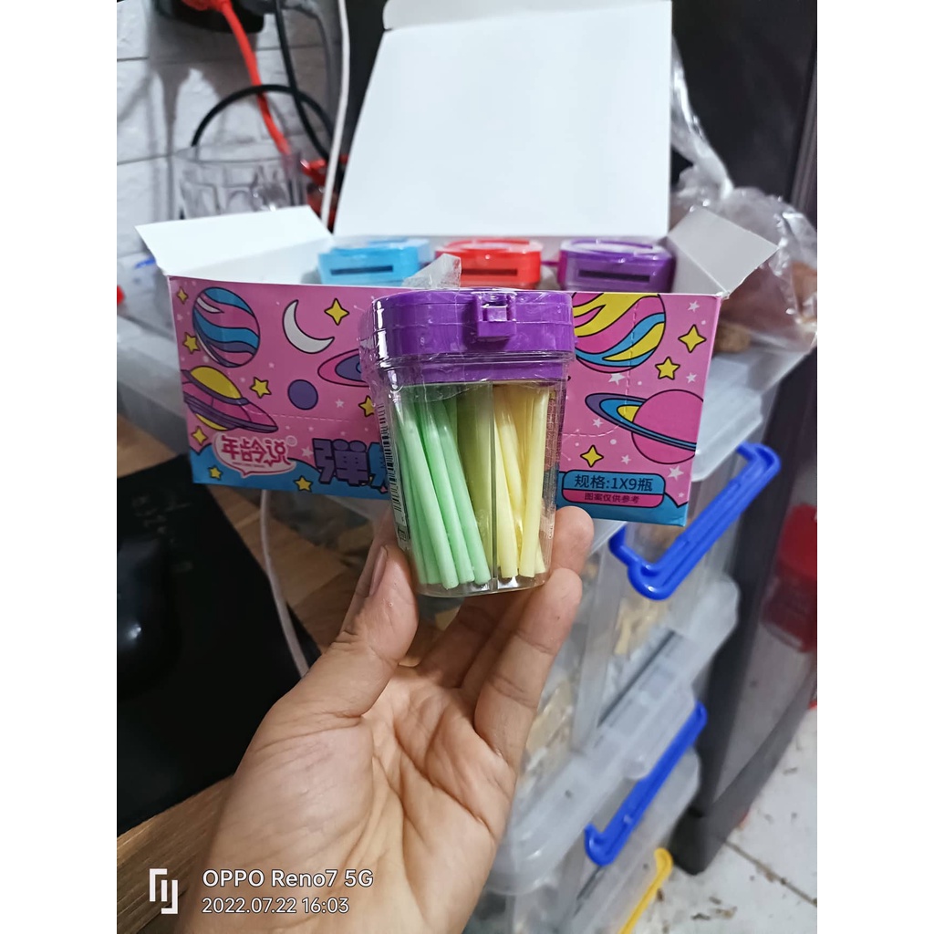 [ Tặng quà ] Kẹo tăm lạnh hộp 60g tặng kèm đĩa bay đồ chơi