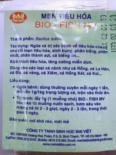 Men Tiêu Hoá BIO FISH MV