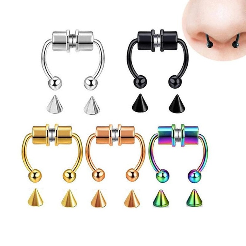 Khuyên Mũi Nam Châm, Khuyên Mũi Kẹp Không Cần Sỏ Lỗ Cực Ngầu