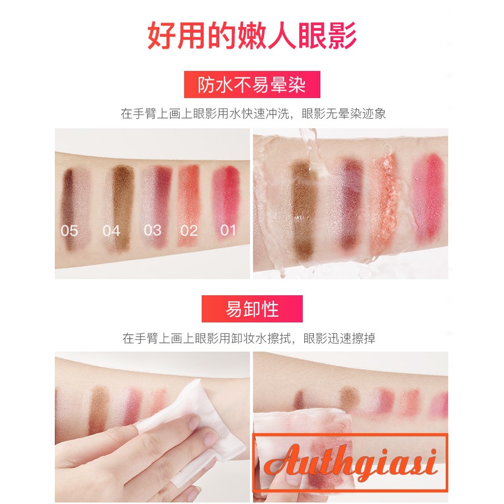 Phấn mắt Ubub Double Is The Best 2 màu kèm cọ mút tán tiện dụng | BigBuy360 - bigbuy360.vn