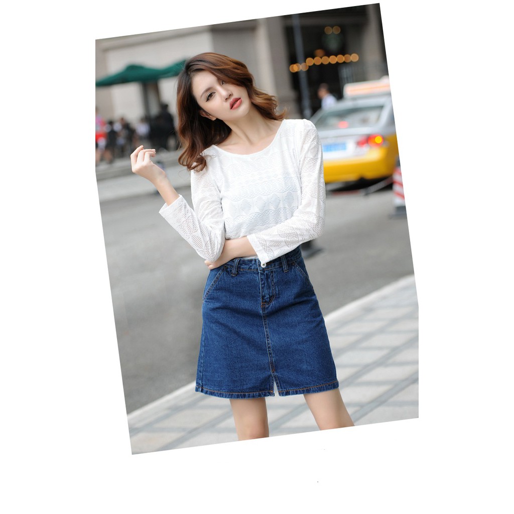 Chân váy jean dáng đẹp | BigBuy360 - bigbuy360.vn