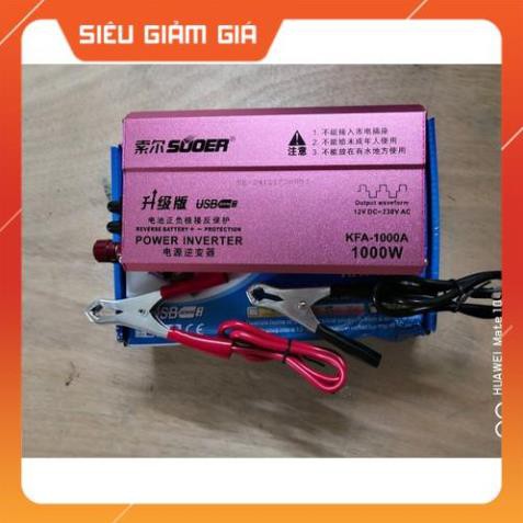 Bộ kích điện SUOER KFA - 1000A 1000W 24v lên 230v Hàng Chính Hãng Kéo Siêu Khoẻ - Giá tốt nhất