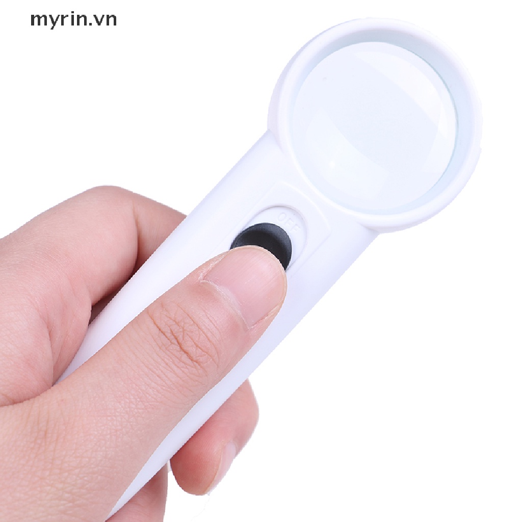 Kính Lúp Phóng Đại Trang Sức 15x Có 2 Đèn led Cầm Tay Tiện Dụng