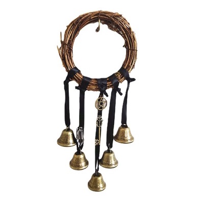 Chuông gió hình phù thủy bằng đồng thau trang trí nhà cửa