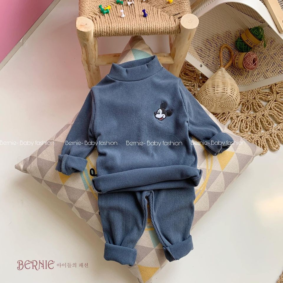 [BỘ NHUNG TĂM CỔ 3P UNISEX]