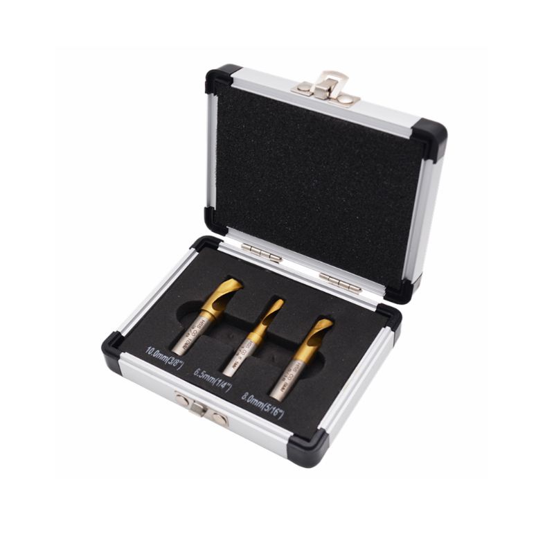 Set 3 Mũi Khoan Tốc Độ Cao 1 / 4 &quot;5 / 16&quot; 3 / 8 &quot;Bằng Chất Liệu Thép Gió HSS