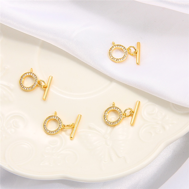 BEADIA Móc Khóa Đồng Mạ Vàng 18k Làm Trang Sức Vòng Tay