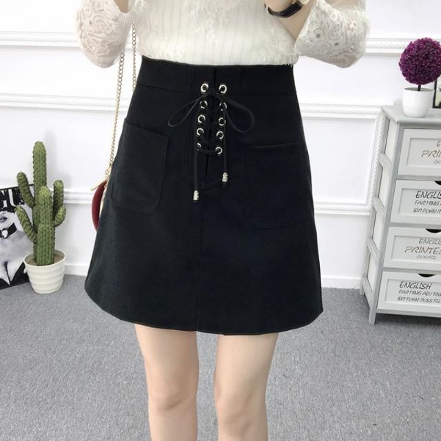 [Rẻ vô địch] Chân váy kaki đan dây trước, hình thật ảnh chụp sàn | BigBuy360 - bigbuy360.vn
