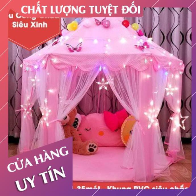 [Size lớn - Hàng loại 1] Lều công chúa cho bé gái, khung nhựa cứng cáp có kèm che  - Lan Chi Mart