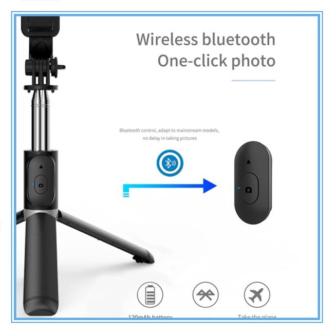 Gậy Chụp Ảnh Selfie Đa Năng Zevaret Q02 Co Giãn 103cm Cho Điện Thoại Thông Minh