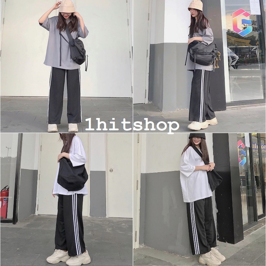 [Mã WASTMAY giảm 15% tối đa 30K đơn 150K] Quần ỐNG RỘNG SỌC Nam Nữ Ulzzang Unisex 1hitshop | WebRaoVat - webraovat.net.vn