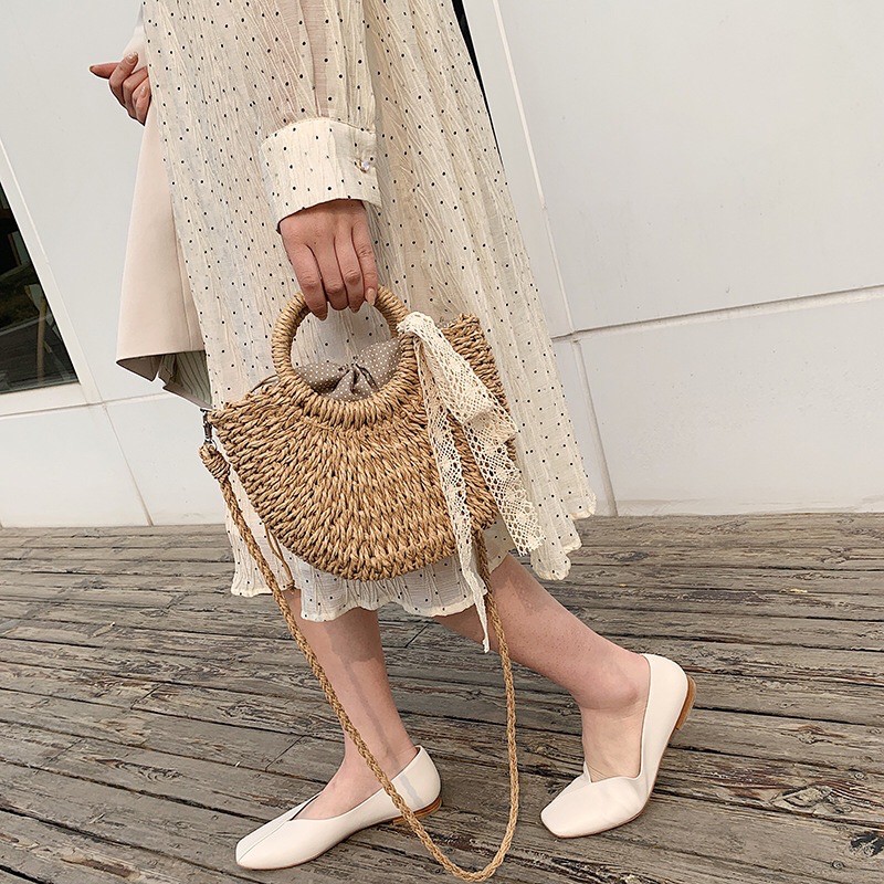 Túi Cói Bán Nguyệt Nơ To 5D chỉ có tại Nàng Cói | BigBuy360 - bigbuy360.vn