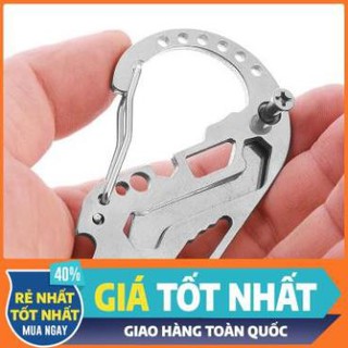 Móc khóa Carabiner - Lưu Trữ Chìa Khóa Bằng Thép Không Gỉ - Ron Cao Su và Long Đền - Hàng Có Sẵn