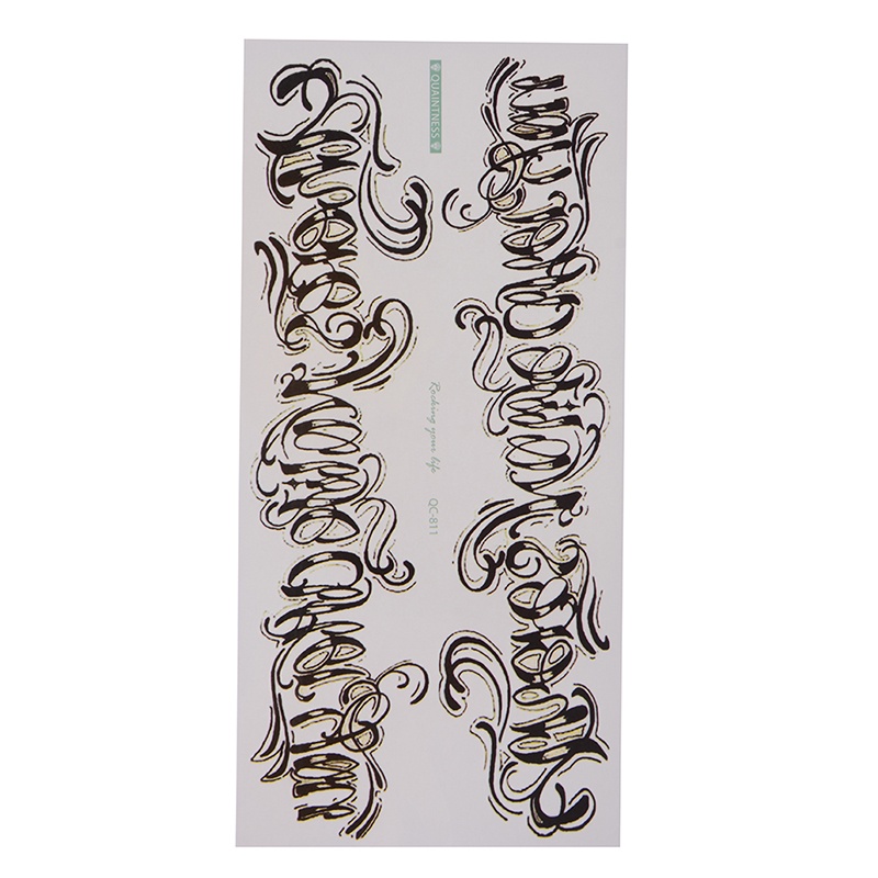 Hình Xăm Dán Chống Thấm Nước Chữ Tiếng Anh Cá Tính