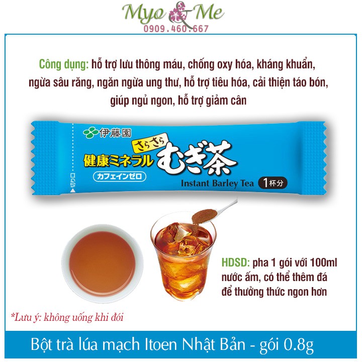 Bột trà lúa mạch Itoen Nhật Bản (Mugi-cha) - gói 0.8g