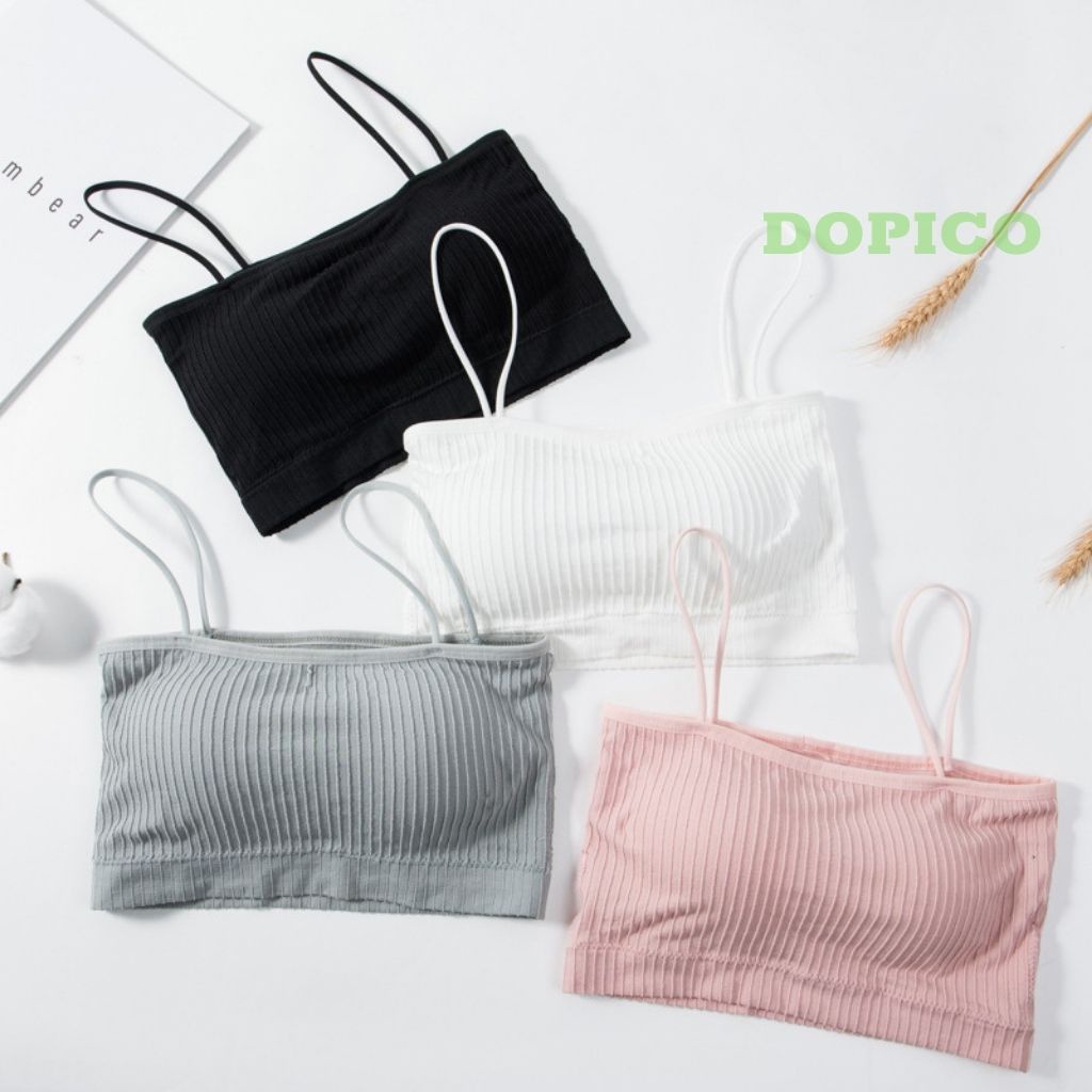 Áo bra nữ 2 dây học sinh đệm mút mỏng ôm ngực, áo ngực nữ không gọng DOPICO B809