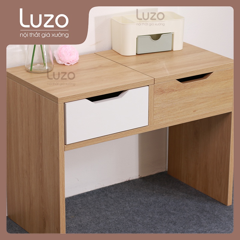[Hỏa tốc 3h HCM] [Video] Bàn trang điểm mini ngồi bệt phong cách Hàn Quốc gỗ MDF nhập khẩu Malaysia BTDBET- Luzo Home