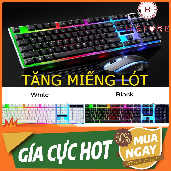 COMBO (bàn phím + chuột) giả cơ tặng ngay miếng lót chuột cao cấp