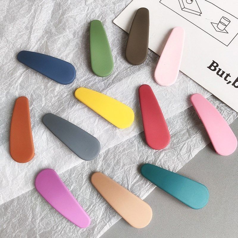 Kẹp tóc hình giọt nước trơn màu dễ thương