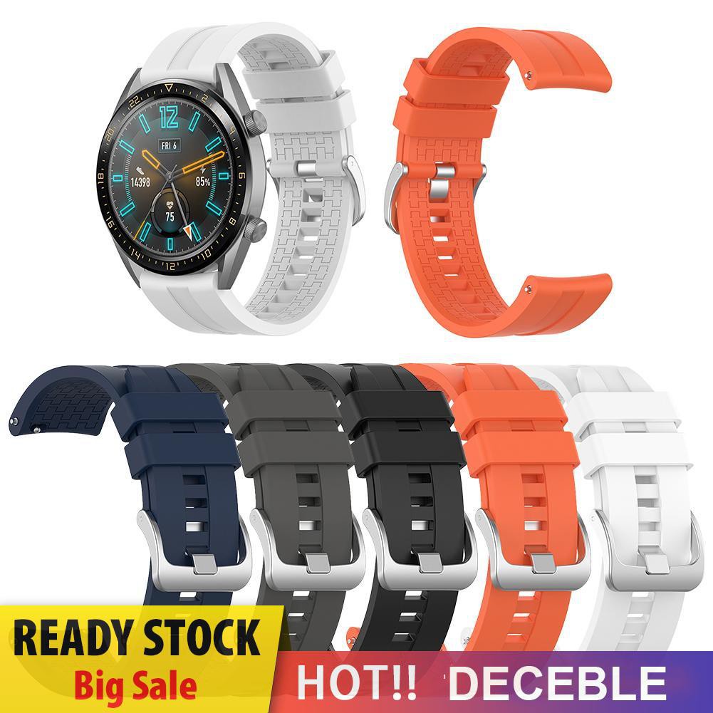 Deceble Sports Silicone Watch Band Wriststrap for Huawei Watch GT/GT Active 46mm