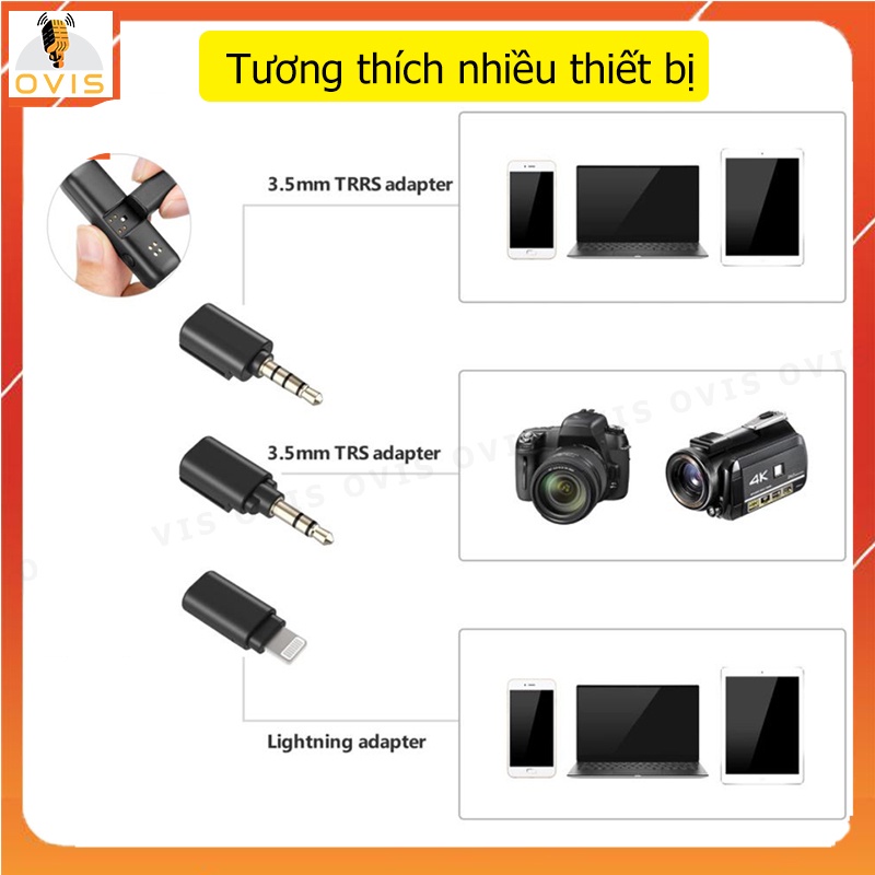 Boya BY-WM3D / BY-WM3U - Micro Cài Áo Thu Âm Không Dây Cho Các Thiết Bị IOS, Android Smartphone