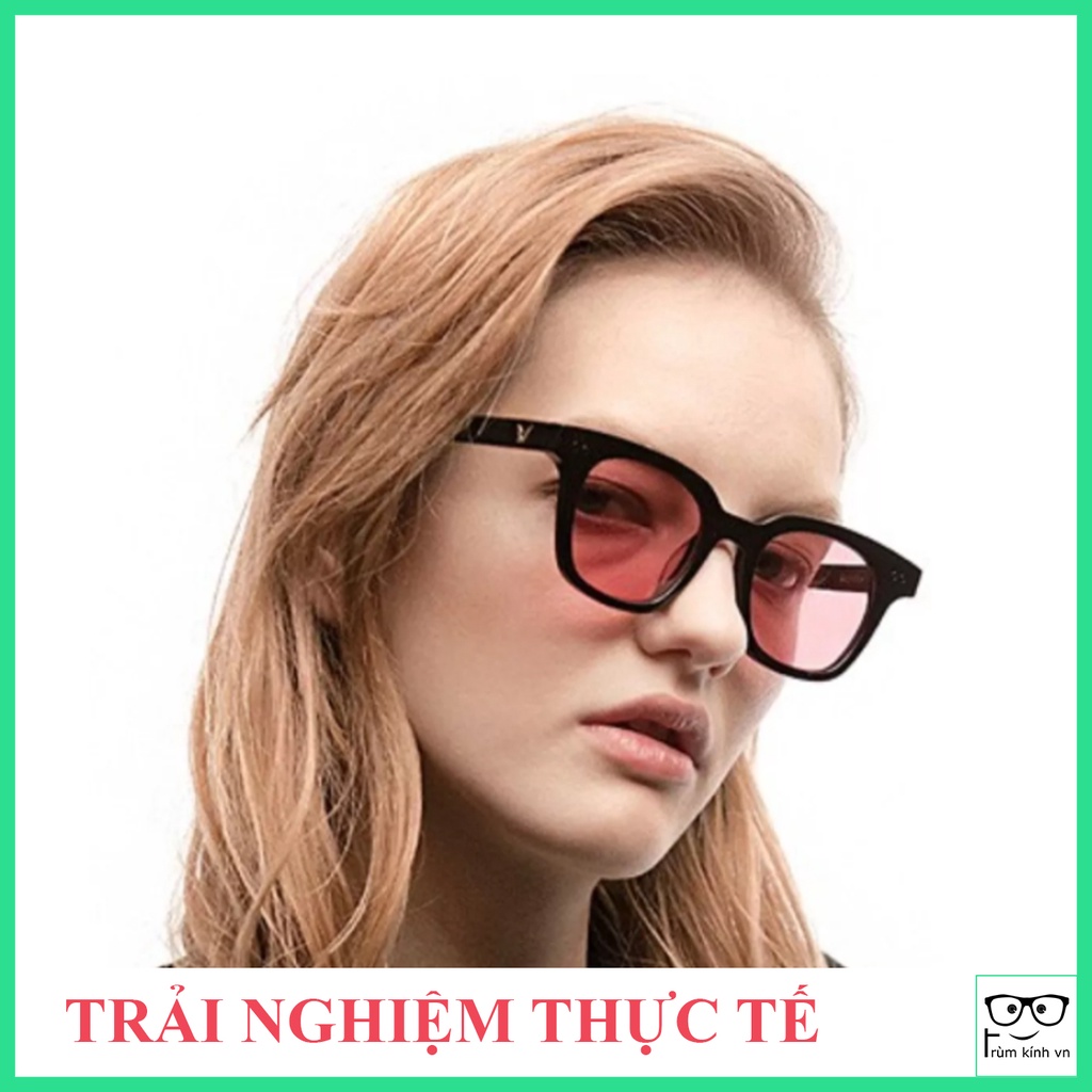 KÍNH MÁT HÀN QUỐC - GỌNG KÍNH VUÔNG TRÒNG ĐỎ NAM NỮ THỜI TRANG CAO CẤP [ LẮP ĐƯỢC TRÒNG CẬN ]