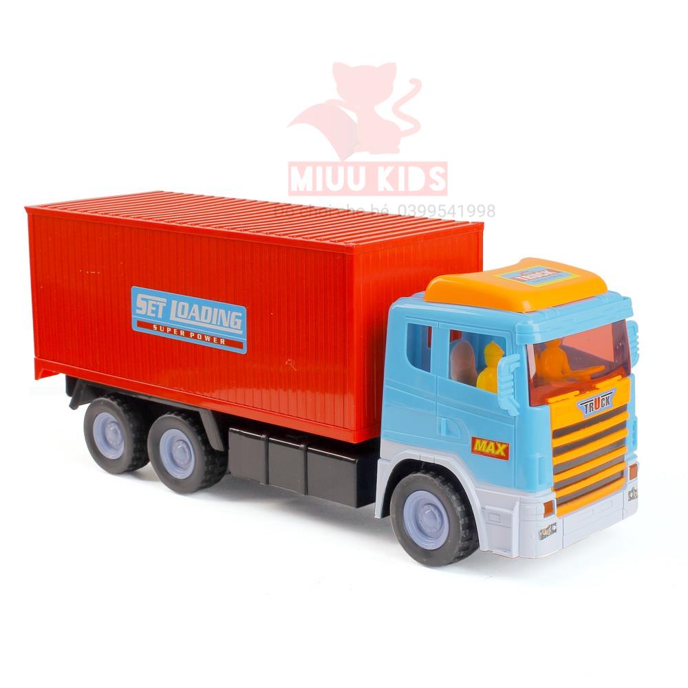 MÔ HÌNH XE CONTAINER BẰNG NHỰA  LOẠI LỚN CHÍNH HÃNG LONG THỦY CHO BÉ