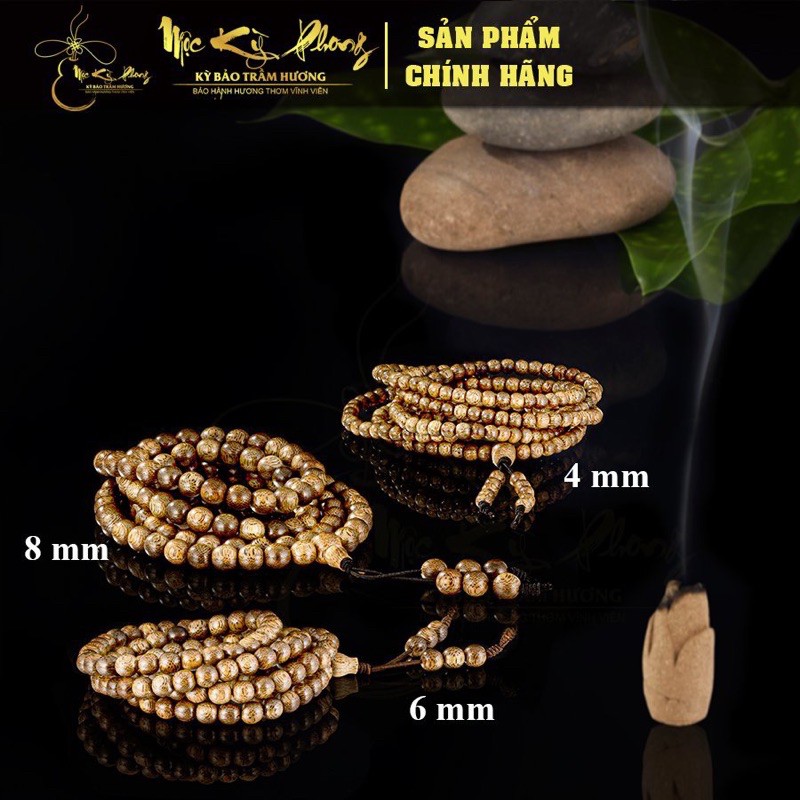 Lẻ 1 Hạt Trầm Hương Tự Nhiên [Mộc Kỳ Phong] DIV Sỏ Dây Handmade Theo Ý Thích, Đủ Size 4mm 6mm 8mm 10mm