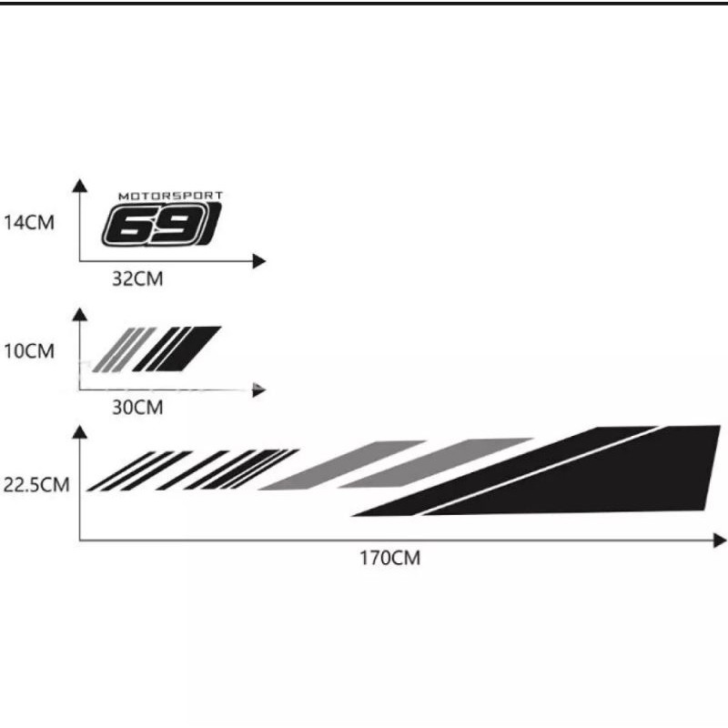 Tem dán trang trí xe ô tô , phong cách thể thao