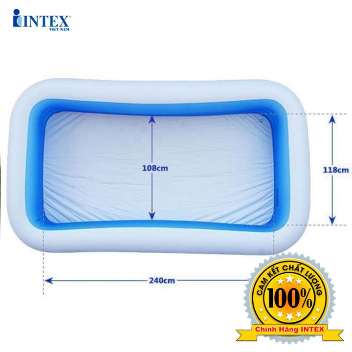 Bể bơi phao gia đình cỡ lớn INTEX 58484 - kèm bơm điện