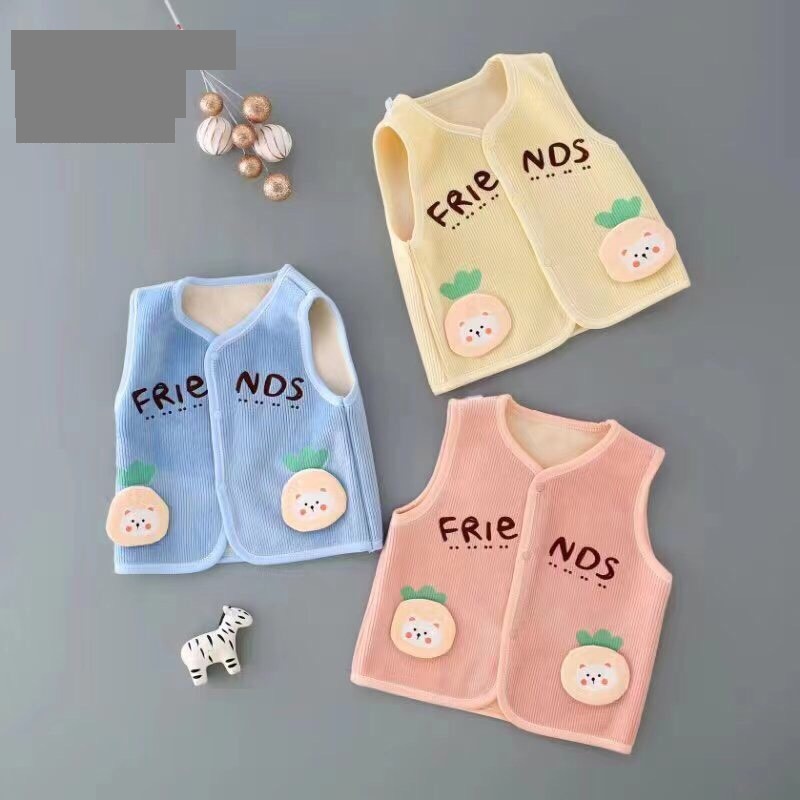 Áo gile nhung Quảng Châu siêu ấm, mềm, mịn cho bé Trai/ gái