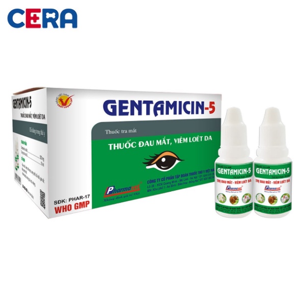 Nhỏ Mắt Trị Đau Mắt , Viêm Mắt Cho Thú Cưng - Gentamicine 5 - 10ml