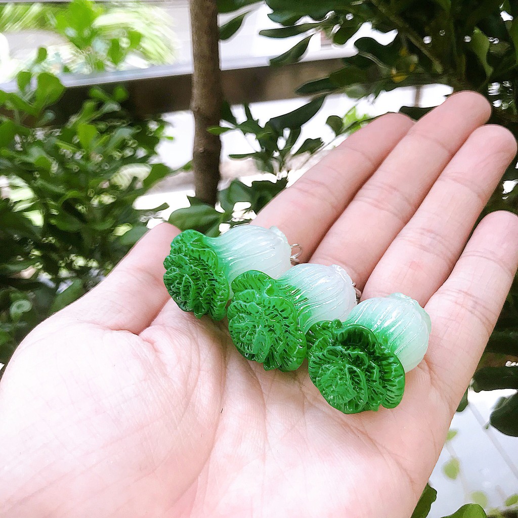 Móc khóa bắp cải nhỏ xinh dễ thương phong thủy