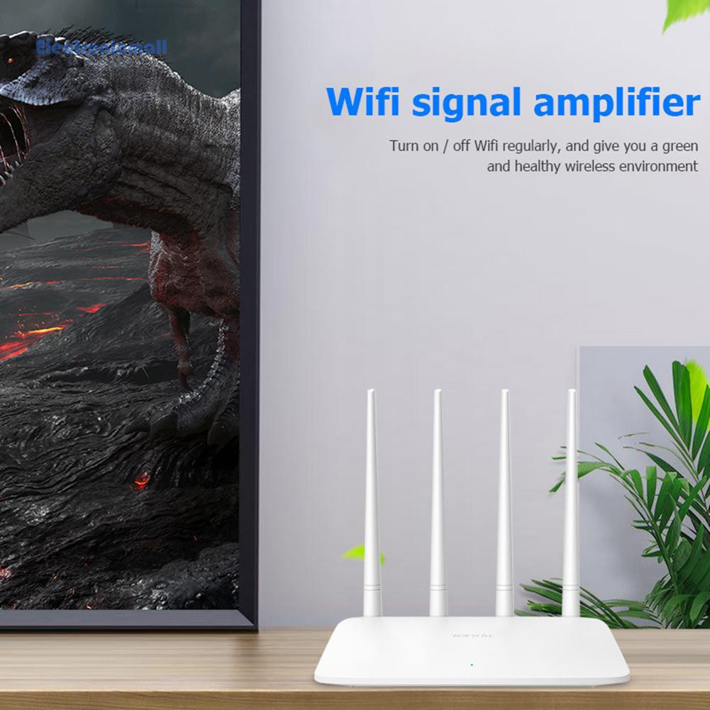 ElectronicMall01 Tenda F6 300M WiFi Router 4x 5dBi Antennas 2.4GHz Wireless Signal Extender