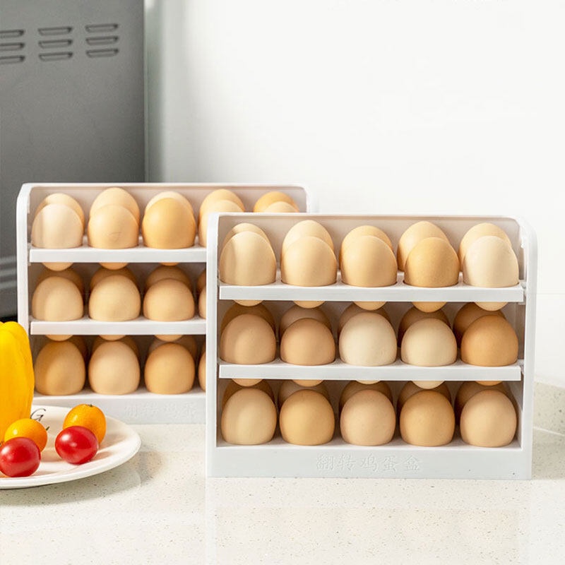 ONLY HOUSE Hộp Đựng Trứng Nắp Lật Phân Loại Đặc Biệt Chống Rơi Cho Tủ Lạnh Nhà Bếp