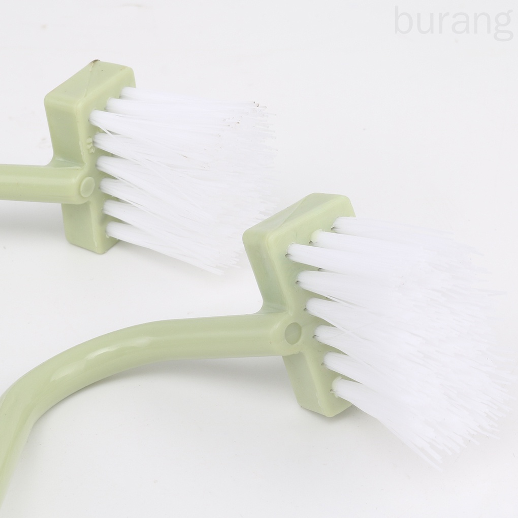 Set 2 bàn chải vệ sinh toilet thiết kế tay cầm hình S tiện dụng