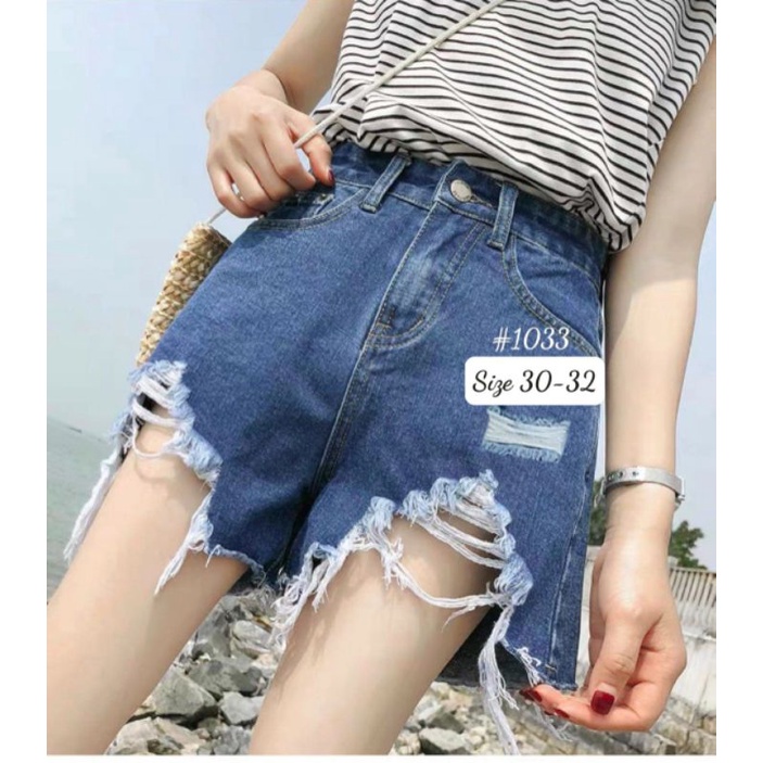 Quần Short Jean Nữ Lưng Cao Size Đại Đến 80kg. Hàng VNXK. #1033. Thời Trang Nữ