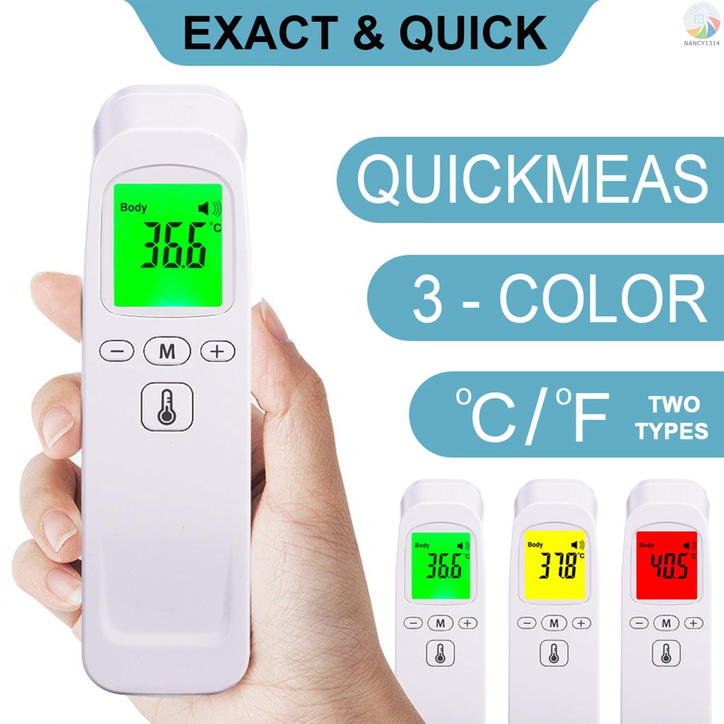 Nhiệt kế hồng ngoại đo trán cầm tay không tiếp xúc 3 màu mới độ chính xác cao