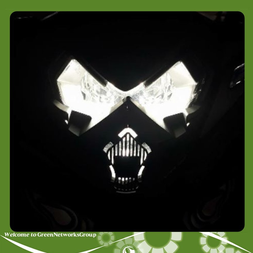 Mặt nạ đèn Winner 150 kiểu ninja màu đen nhám hiện đại Greennetworks