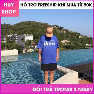 [VIDEO SP]  ÁO THUN NAM NỮ UNISEX TAY LỠ KHÔNG CỔ FORM RỘNG DÁNG DÀI IN CHỮ - ÁO PHÔNG UNISEX IN CHỮ IKEA