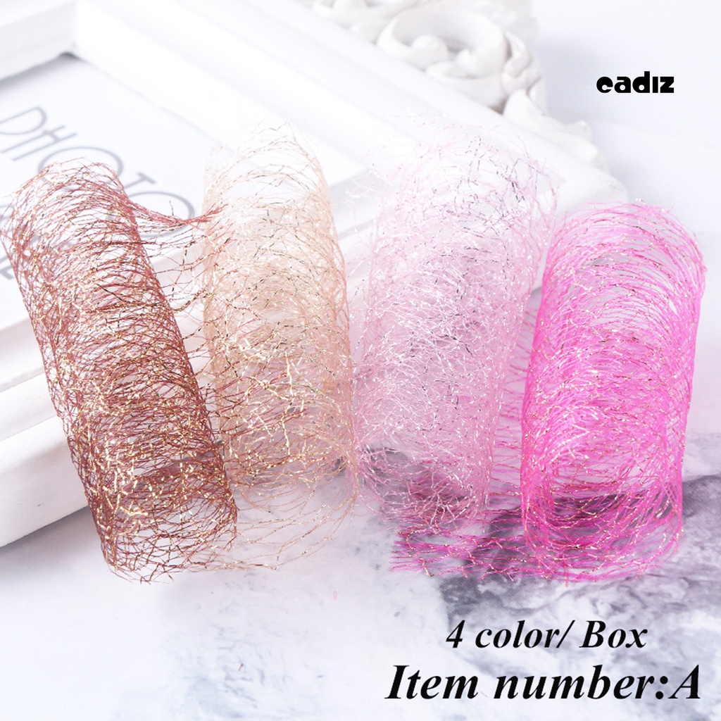 1 Hộp Nhãn Dán Trang Trí Móng Tay Dạng Lưới 3D Chắc Chắn Bền Bỉ Dành Cho Bạn Gái