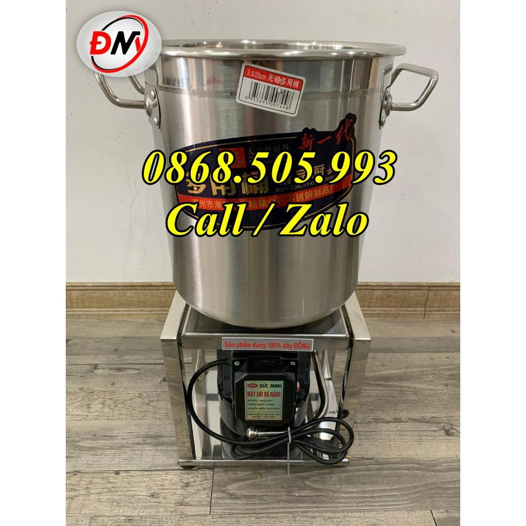 Máy xay rau má, làm sa tế, xay các loại rau củ, đánh chà bông , đường kính nồi 25cm, mô tơ công suất 1100w, nồi cao 25cm
