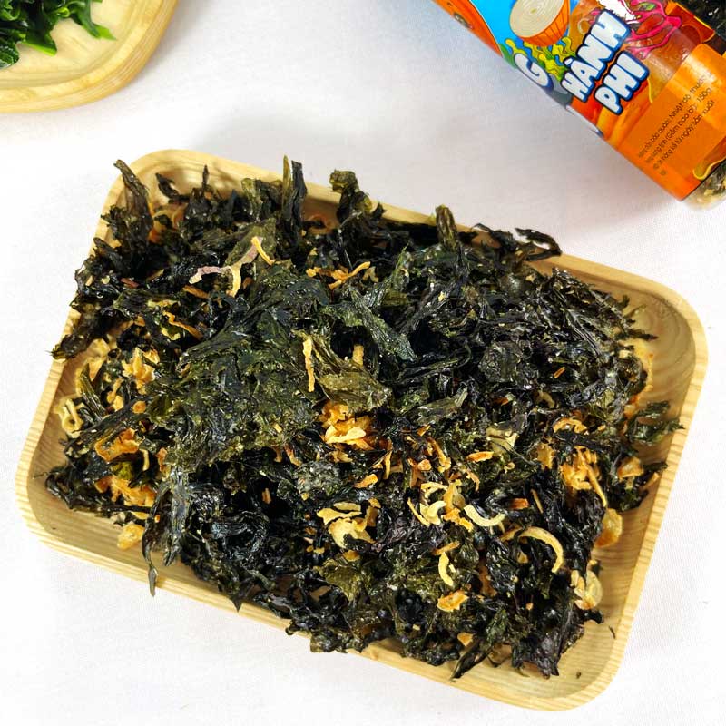 Rong biển hành phi 150g LhyFood đồ ăn vặt Hà Nội vừa ngon vừa rẻ - Có Quà tặng