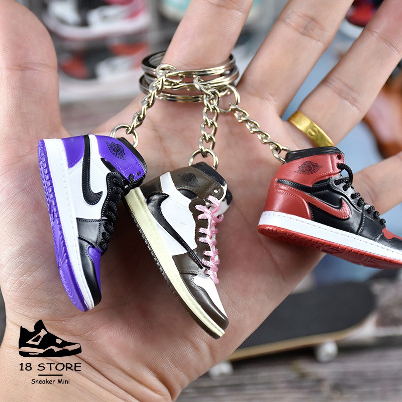 Móc Khóa Giày Jordan 🔥TẶNG BOX🔥 Mô Hình Giày Sneaker Mini